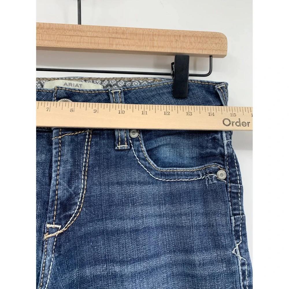 Ariat Jeans Womens 28 LONG Blue Bootcut Stretch Western Denim Pants - Picture 5 of 8